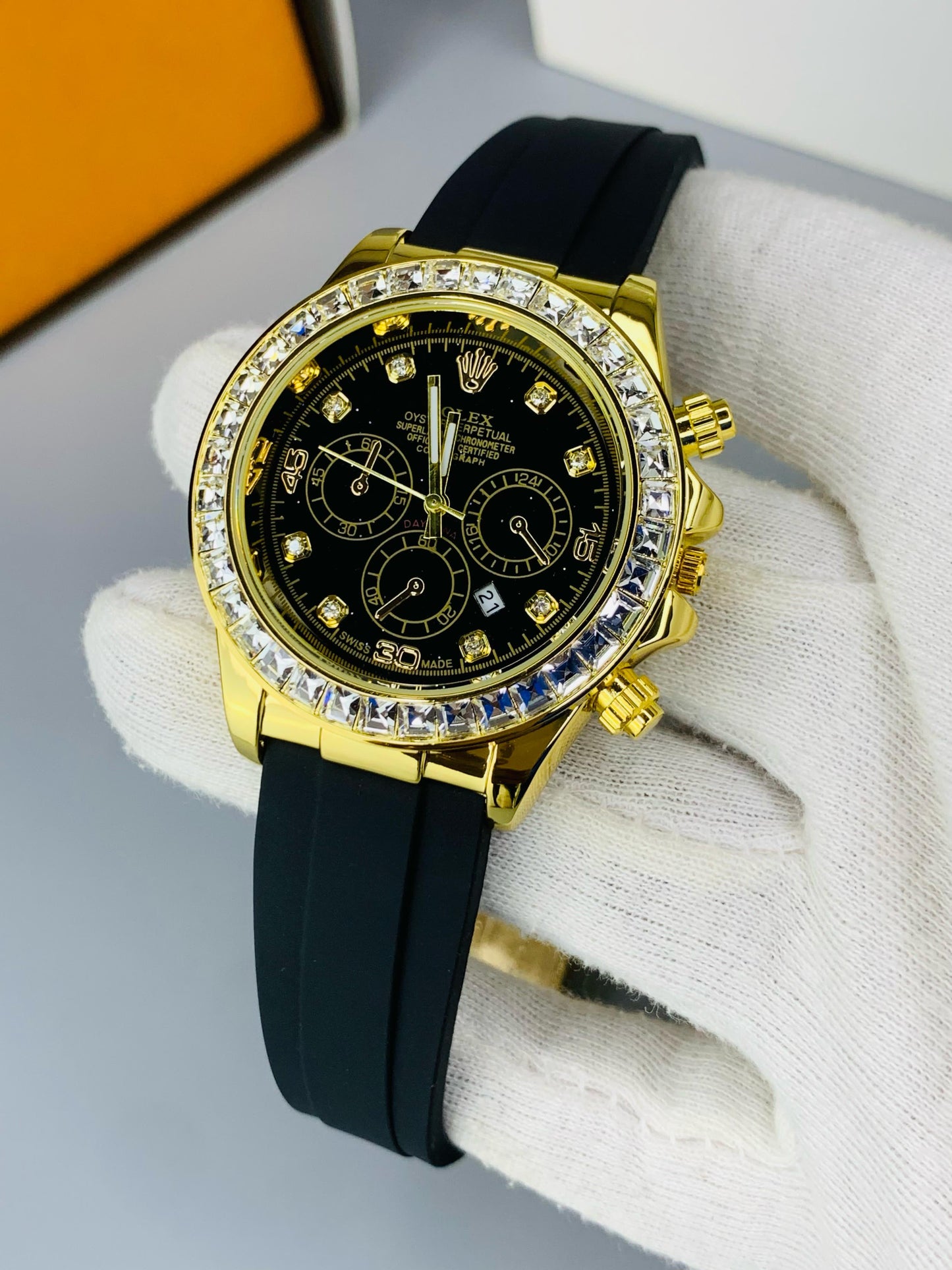 Rolex Cosmograph Daytona Stone 40mm Gold Edition _ Oyesterflex Watch Premium