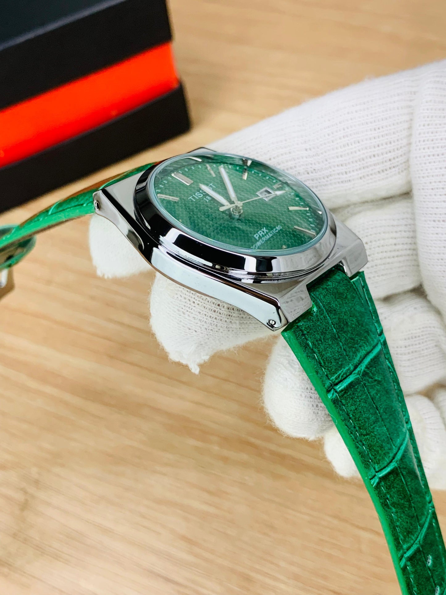 Tissot PRX Quartz Leather Strap Watch